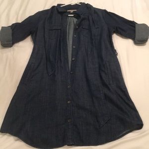 Denim Long Sleeved dress Banana Republic.
